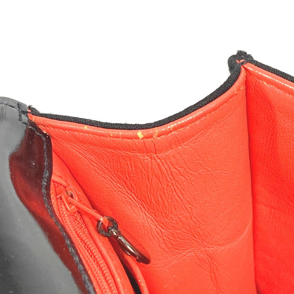 CHANEL ヴィンテージ CC ココマーク ロゴ フラップ カバン 肩掛け ショルダーバッグ コットン レディース ブラック