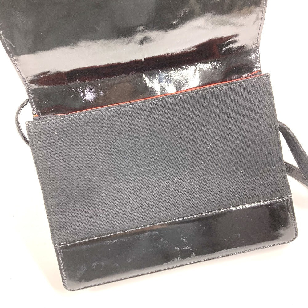 CHANEL ヴィンテージ CC ココマーク ロゴ フラップ カバン 肩掛け ショルダーバッグ コットン レディース ブラック