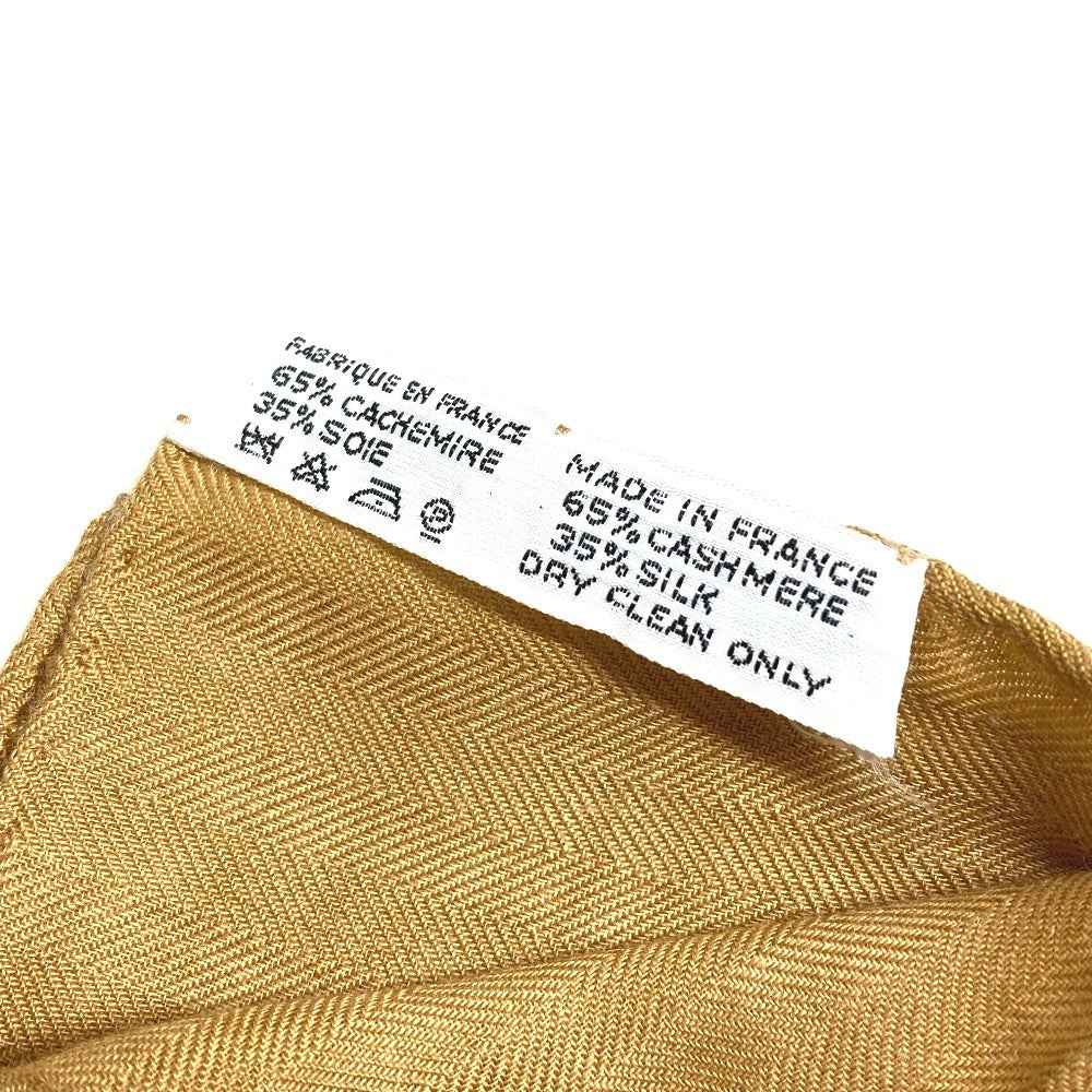 HERMES L'Instruction du Roy 帝王学 カレジェアン 140 カレジェアン140 ショール ストール 大判 スカーフ シルク ユニセックス ベージュ