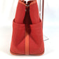 HERMES Garden Party Pocket Tote Bag, Size 36, Toile Militaire, Unisex, Rouge Tomato x Capucines, Red