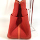 HERMES Garden Party Pocket Tote Bag, Size 36, Toile Militaire, Unisex, Rouge Tomato x Capucines, Red