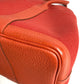 HERMES Garden Party Pocket Tote Bag, Size 36, Toile Militaire, Unisex, Rouge Tomato x Capucines, Red