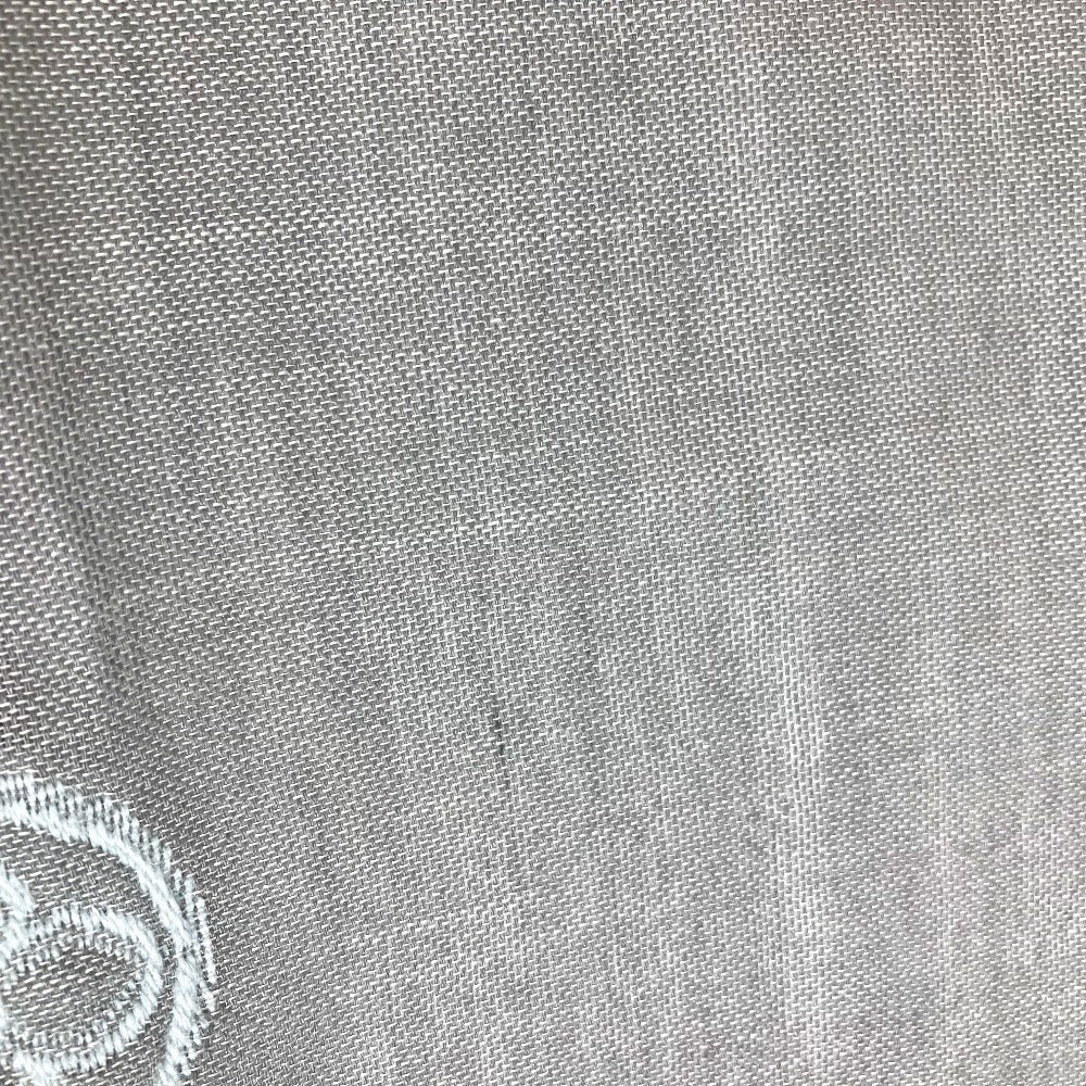 LOUIS VUITTON M70385 Embroidered Monogram LV Logo Stole/Scarf Shawl Wool Unisex Gray