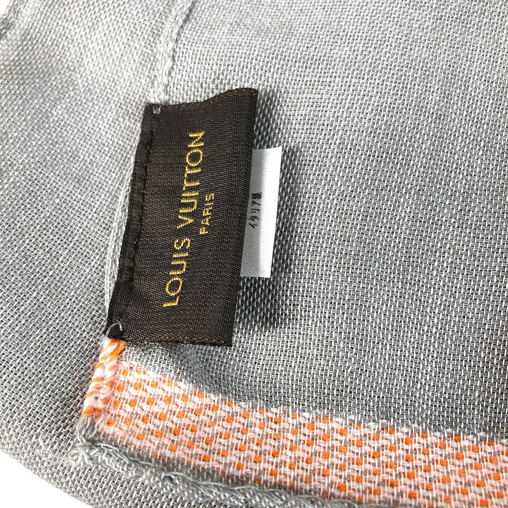 LOUIS VUITTON M70385 Embroidered Monogram LV Logo Stole/Scarf Shawl Wool Unisex Gray