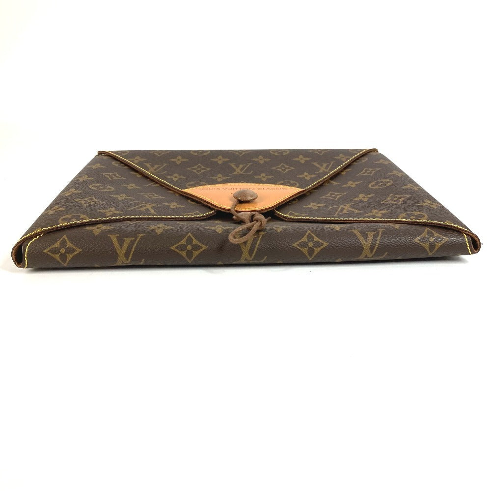 LOUIS VUITTON 不明 モノグラム CLASSIC クラシック ロゴ ポーチ セカンドバッグ クラッチバッグ モノグラムキャンバス ユニセックス ブラウン