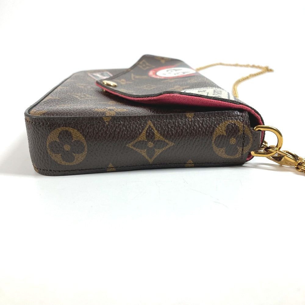LOUIS VUITTON Unknown Monogram Panda Shanghai China Pochette Felicie Bag Crossbody Chain Bag Long Wallet Chain Wallet Shoulder Bag Monogram Canvas Women's Brown