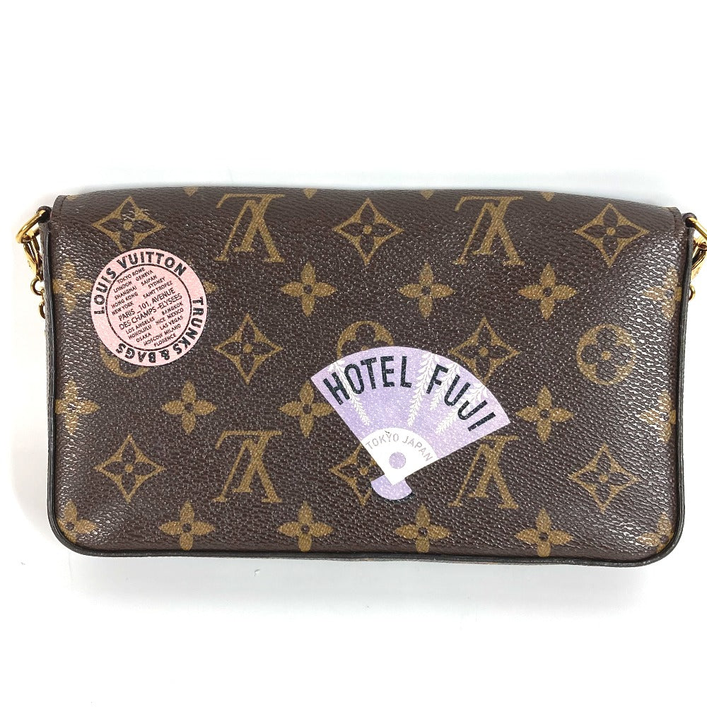 LOUIS VUITTON Unknown Monogram Panda Shanghai China Pochette Felicie Bag Crossbody Chain Bag Long Wallet Chain Wallet Shoulder Bag Monogram Canvas Women's Brown