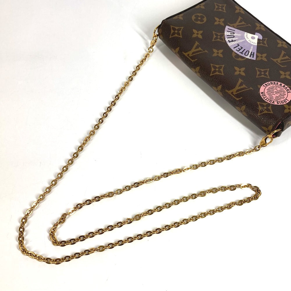 LOUIS VUITTON Unknown Monogram Panda Shanghai China Pochette Felicie Bag Crossbody Chain Bag Long Wallet Chain Wallet Shoulder Bag Monogram Canvas Women's Brown
