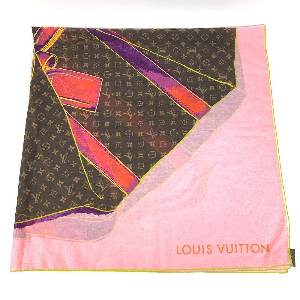LOUIS VUITTON M73946 Monogram LV Logo Large Scarf Shawl Scarf Cotton Unisex Scarf
