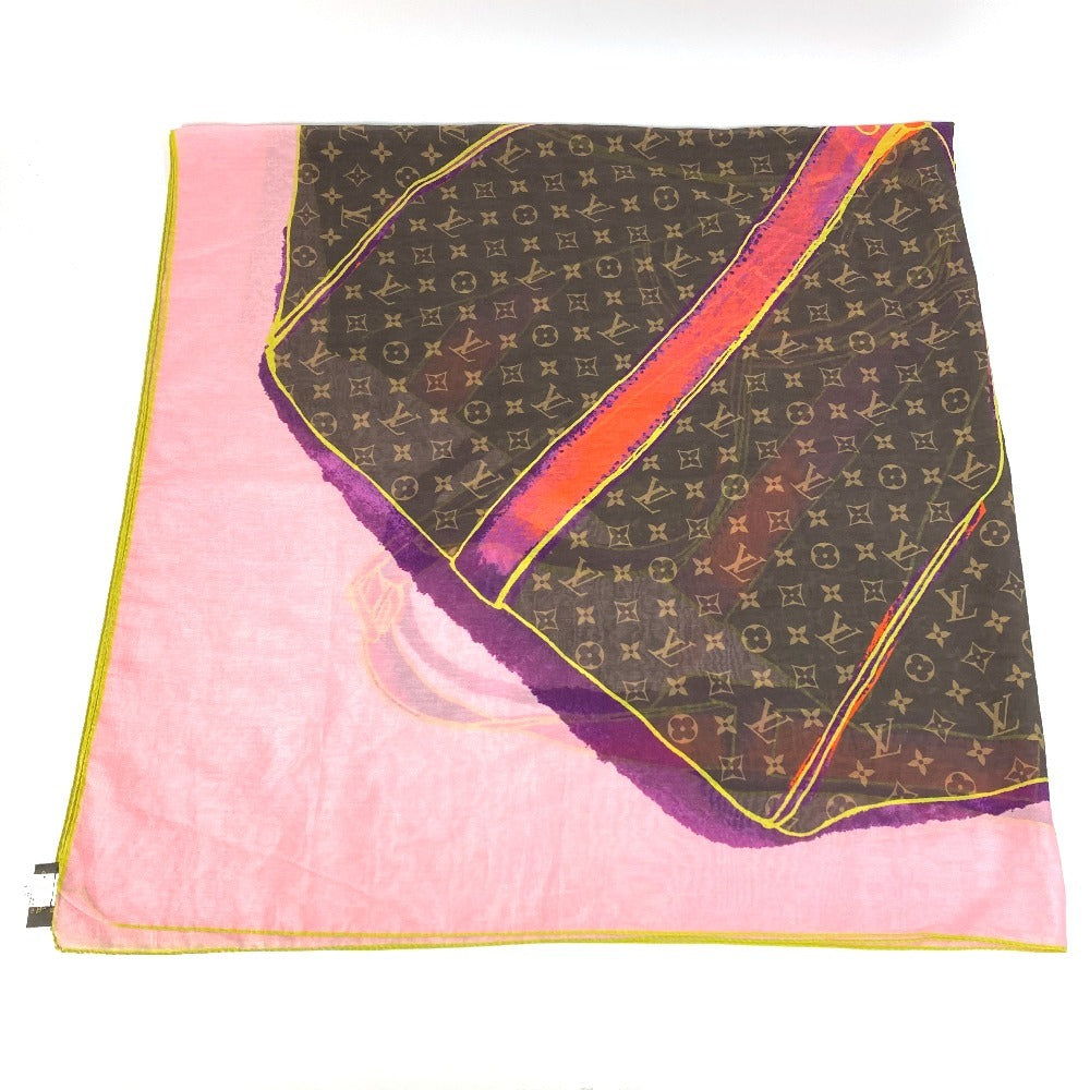LOUIS VUITTON M73946 Monogram LV Logo Large Scarf Shawl Scarf Cotton Unisex Scarf