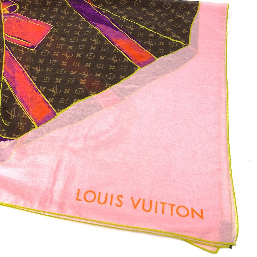 LOUIS VUITTON M73946 Monogram LV Logo Large Scarf Shawl Scarf Cotton Unisex Scarf