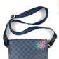 LOUIS VUITTON N50005 Damier Cobalt District PM Crossbody Flap Shoulder Bag in Damier Cobalt Canvas, Unisex, Navy