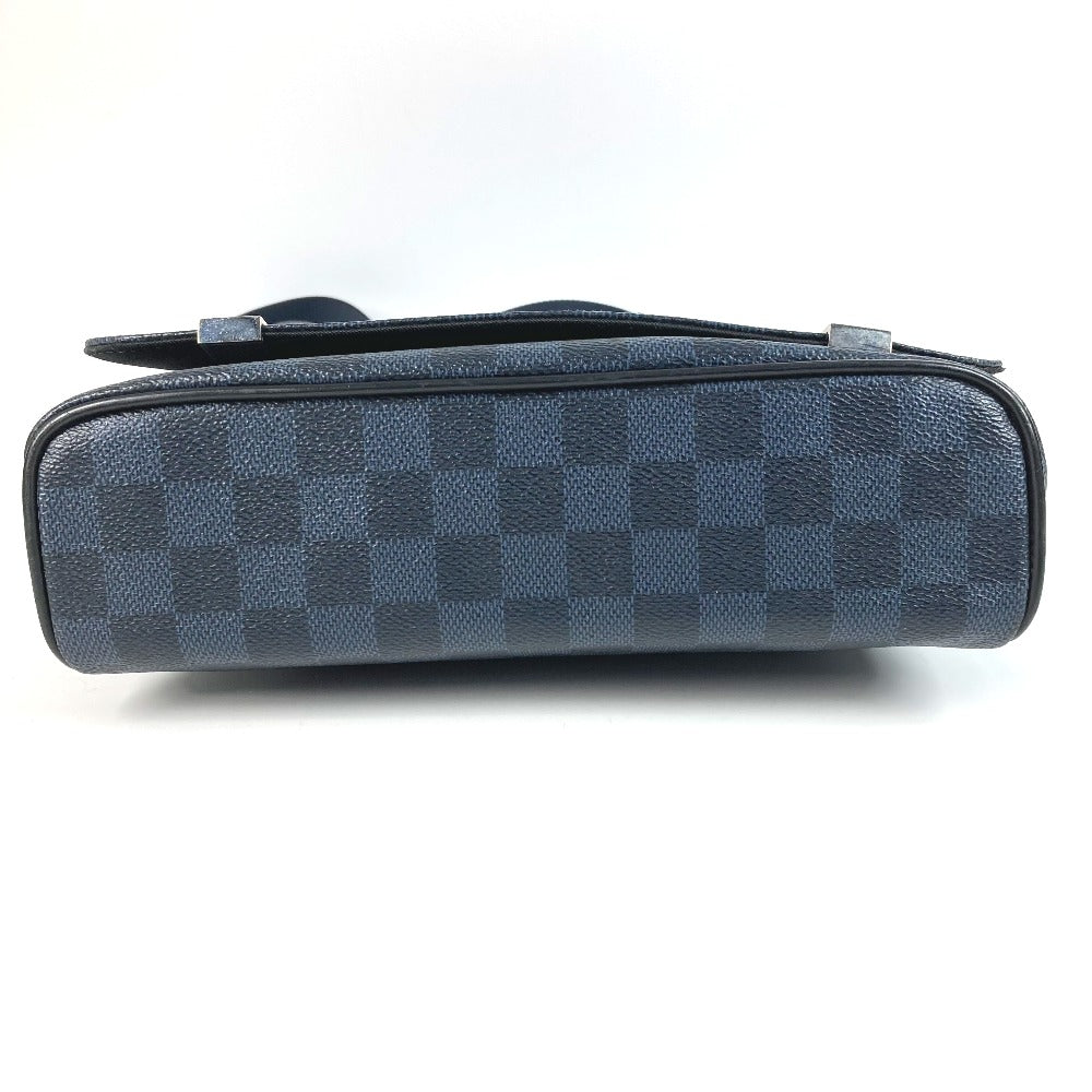 LOUIS VUITTON N50005 Damier Cobalt District PM Crossbody Flap Shoulder Bag in Damier Cobalt Canvas, Unisex, Navy