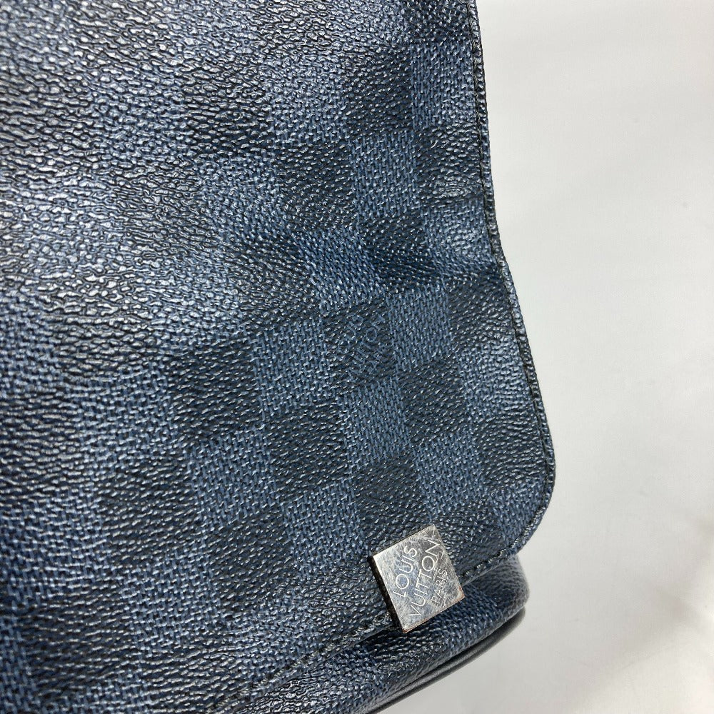 LOUIS VUITTON N50005 Damier Cobalt District PM Crossbody Flap Shoulder Bag in Damier Cobalt Canvas, Unisex, Navy