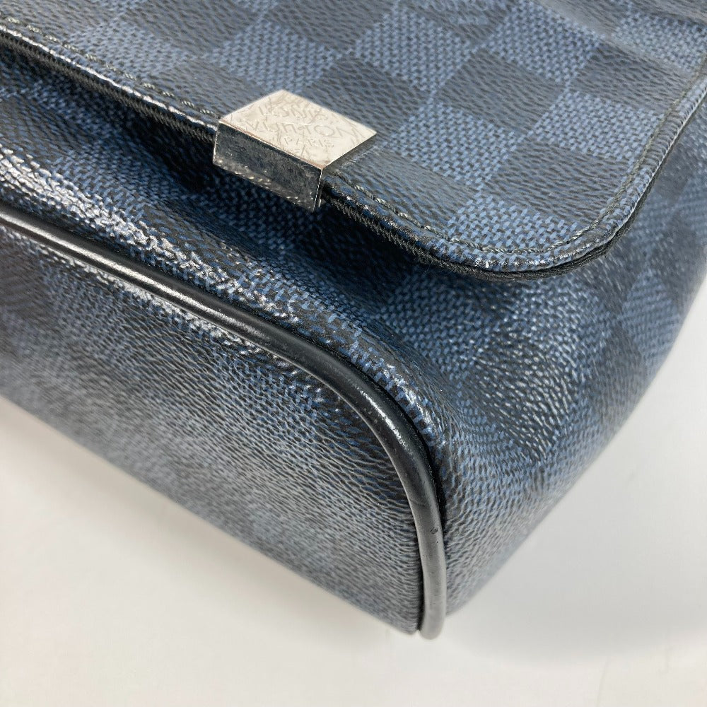 LOUIS VUITTON N50005 Damier Cobalt District PM Crossbody Flap Shoulder Bag in Damier Cobalt Canvas, Unisex, Navy