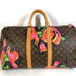 LOUIS VUITTON M48605 Monogram Rose Keepall 50 Travel Bag, Monogram Canvas Boston Bag, Women's, Pink