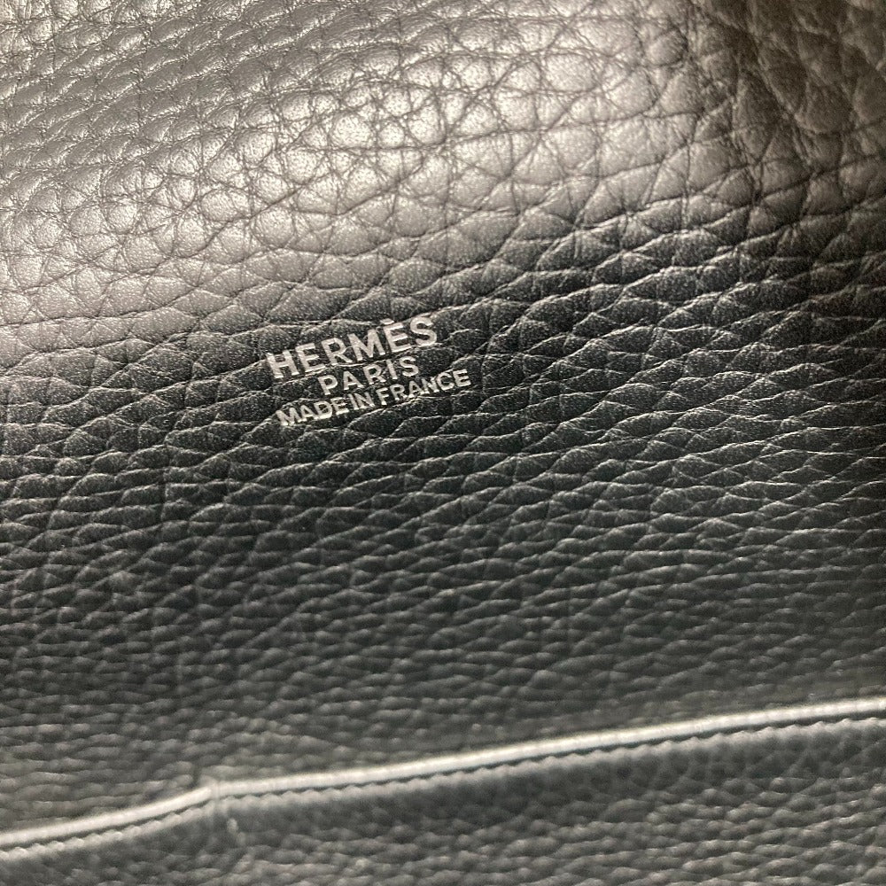 HERMES フラップ ヴィクトリア メッセンジャーバッグ ビジネスバッグ カバン 2WAYバッグ ショルダーバッグ 斜め掛け ハンドバッグ トリヨンクレマンス ユニセックス ブラック