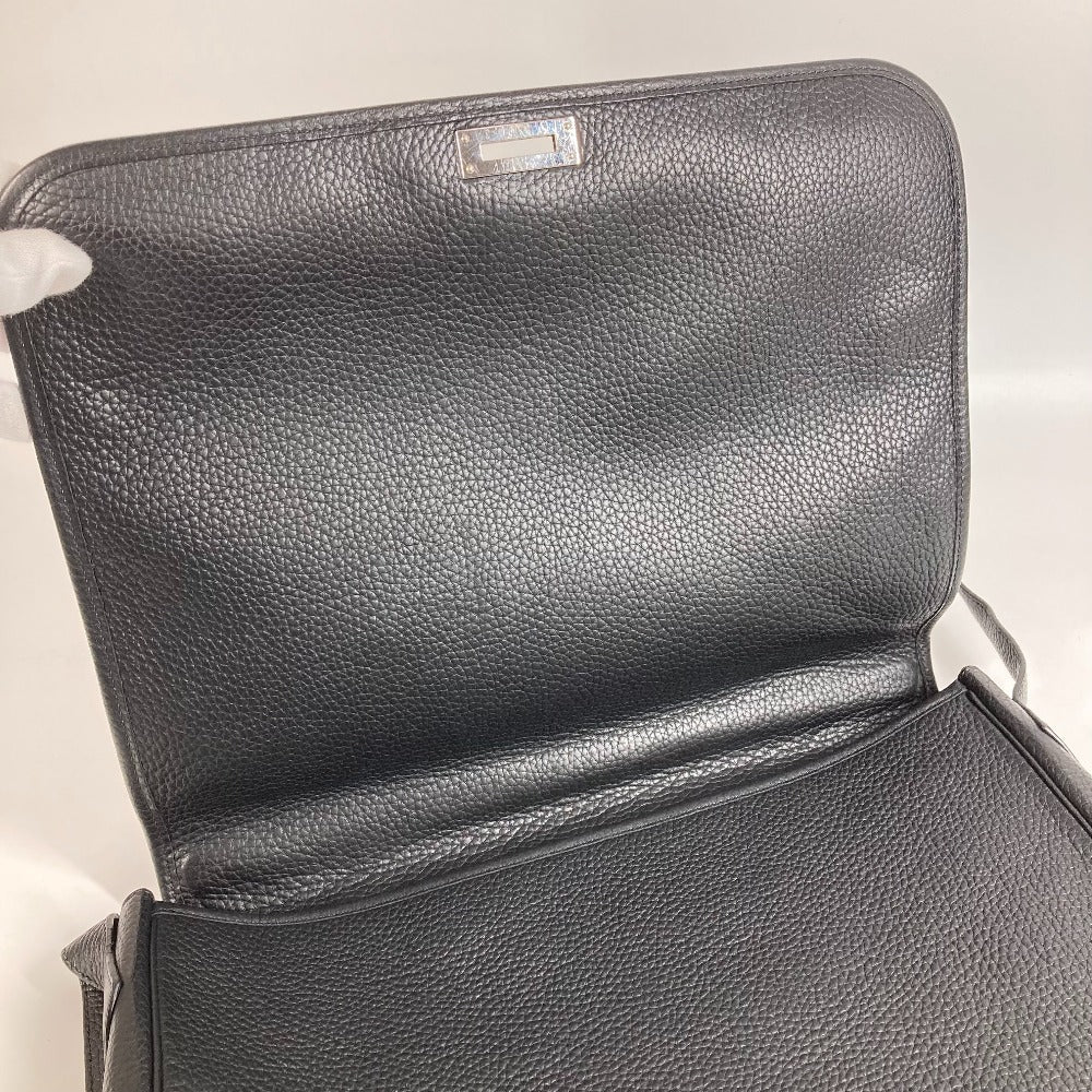 HERMES フラップ ヴィクトリア メッセンジャーバッグ ビジネスバッグ カバン 2WAYバッグ ショルダーバッグ 斜め掛け ハンドバッグ トリヨンクレマンス ユニセックス ブラック