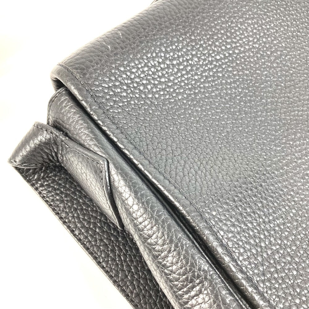 HERMES フラップ ヴィクトリア メッセンジャーバッグ ビジネスバッグ カバン 2WAYバッグ ショルダーバッグ 斜め掛け ハンドバッグ トリヨンクレマンス ユニセックス ブラック