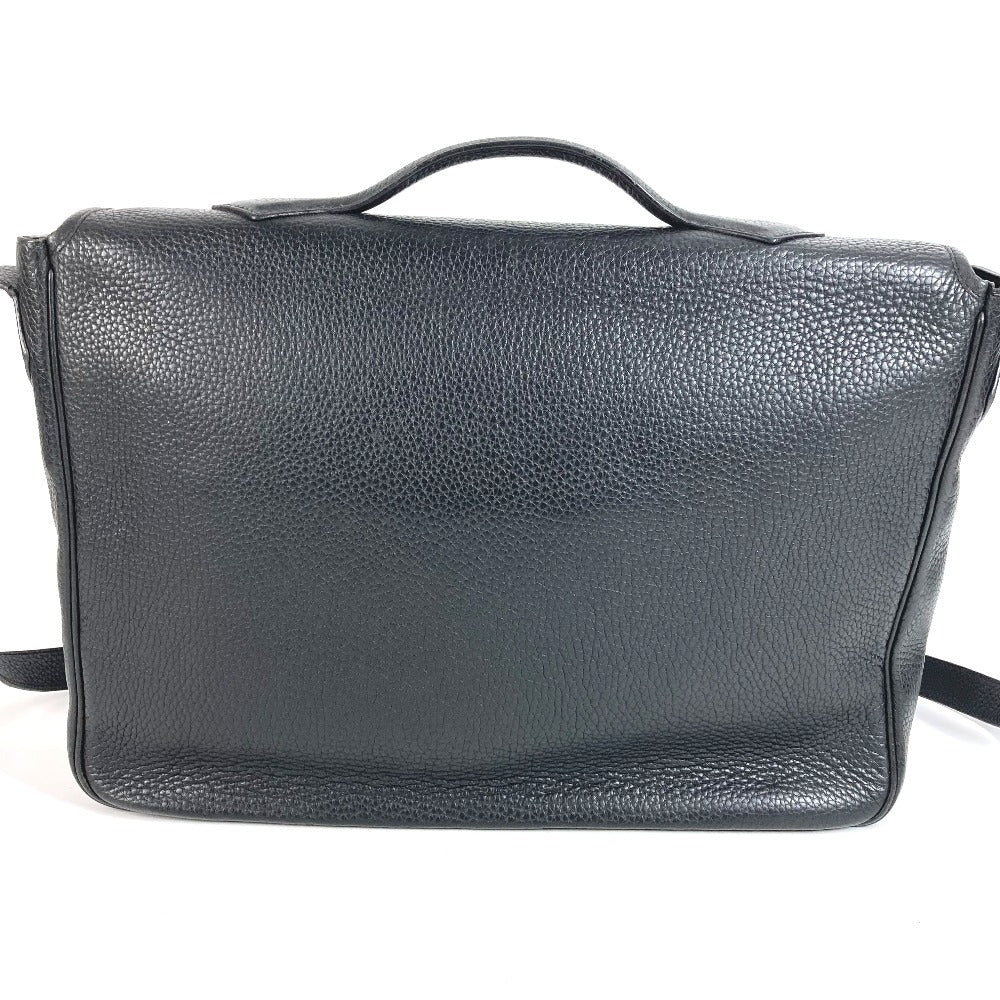 HERMES フラップ ヴィクトリア メッセンジャーバッグ ビジネスバッグ カバン 2WAYバッグ ショルダーバッグ 斜め掛け ハンドバッグ トリヨンクレマンス ユニセックス ブラック