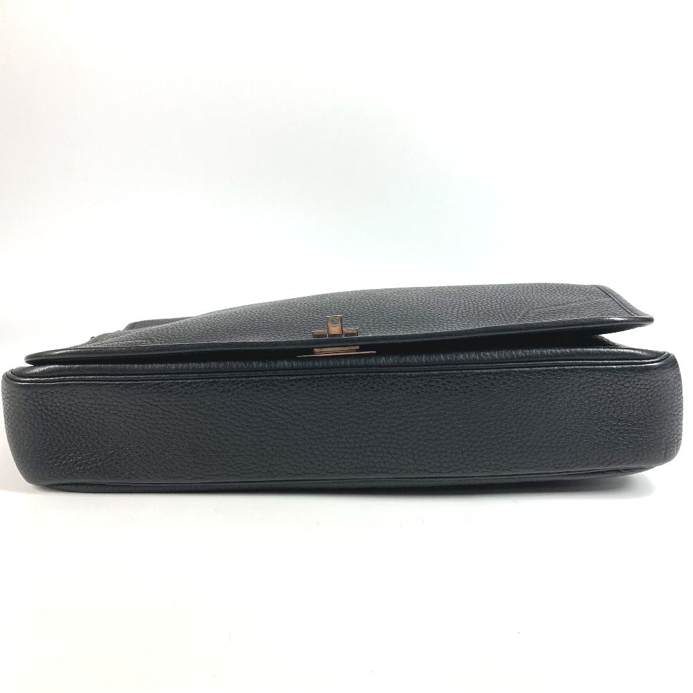 HERMES フラップ ヴィクトリア メッセンジャーバッグ ビジネスバッグ カバン 2WAYバッグ ショルダーバッグ 斜め掛け ハンドバッグ トリヨンクレマンス ユニセックス ブラック