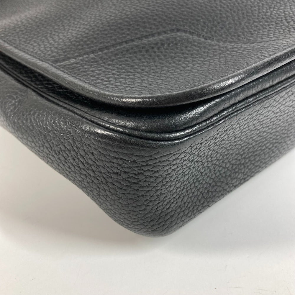 HERMES フラップ ヴィクトリア メッセンジャーバッグ ビジネスバッグ カバン 2WAYバッグ ショルダーバッグ 斜め掛け ハンドバッグ トリヨンクレマンス ユニセックス ブラック