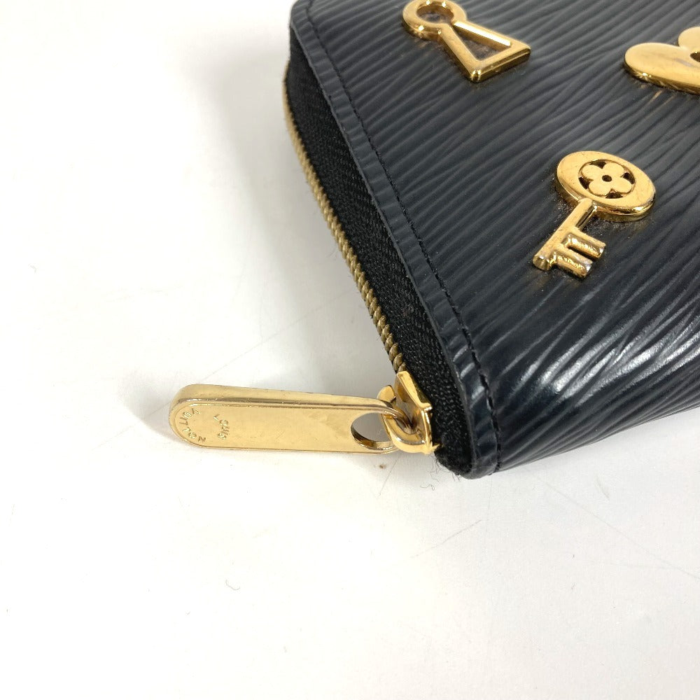 LOUIS VUITTON M63993 Epi Zippy Coin Purse Wallet with Round Zipper, Coin Purse, Epi Leather, Women's, Noir, Black