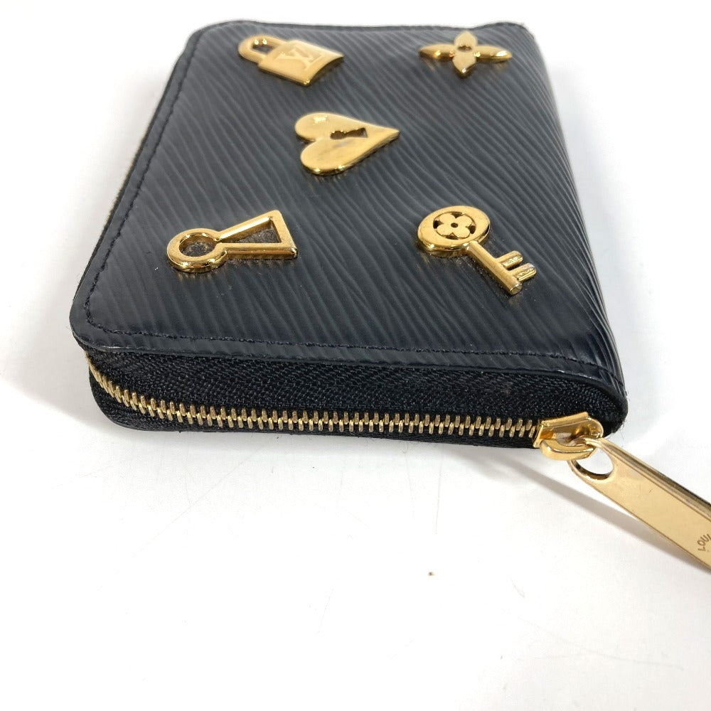LOUIS VUITTON M63993 Epi Zippy Coin Purse Wallet with Round Zipper, Coin Purse, Epi Leather, Women's, Noir, Black