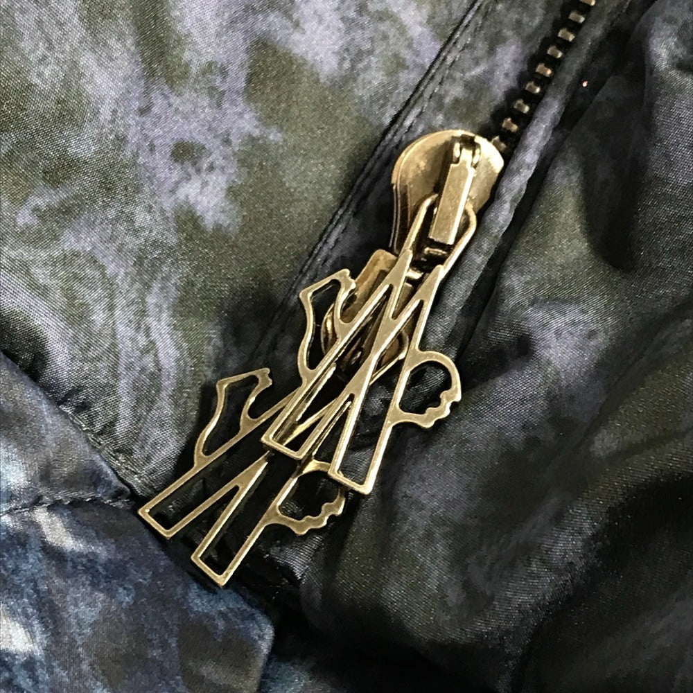 MONCLER EBONY GIUBBOTTO EBONY JACKET ロゴ 総柄 メタルロゴ ダウンジャケット ダウン ロング アウター 長袖 ダウンコート ポリエステル レディース ネイビー