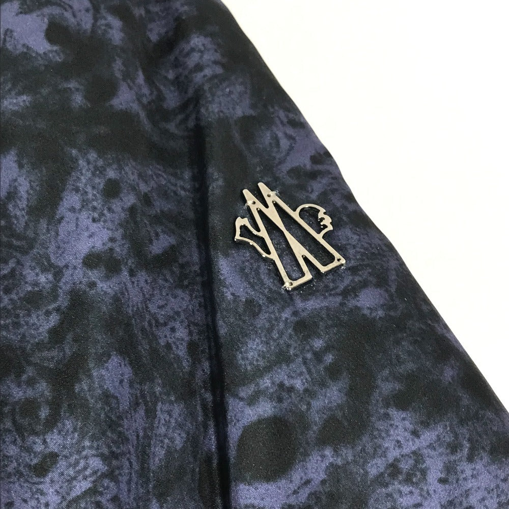 MONCLER EBONY GIUBBOTTO EBONY JACKET ロゴ 総柄 メタルロゴ ダウンジャケット ダウン ロング アウター 長袖 ダウンコート ポリエステル レディース ネイビー