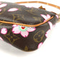 LOUIS VUITTON M92006 Monogram Cherry Blossom Pochette Accessoires by Takashi Murakami. Mini handbag, shoulder bag, accessory pouch, handbag, monogram canvas, women's, brown.