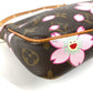 LOUIS VUITTON M92006 Monogram Cherry Blossom Pochette Accessoires by Takashi Murakami. Mini handbag, shoulder bag, accessory pouch, handbag, monogram canvas, women's, brown.