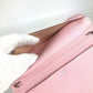 HERMES Bifold Agenda Vision Planner Stationery Case/Cover, Chevre, Unisex, Rose Sakura, Pink