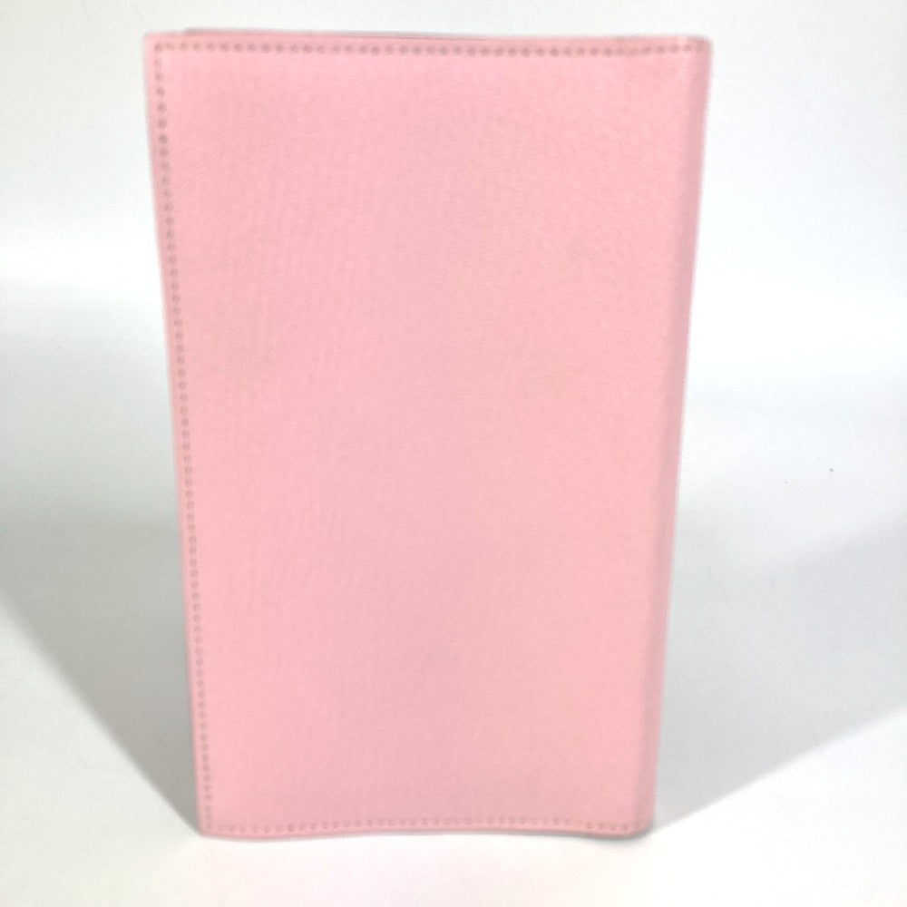 HERMES Bifold Agenda Vision Planner Stationery Case/Cover, Chevre, Unisex, Rose Sakura, Pink