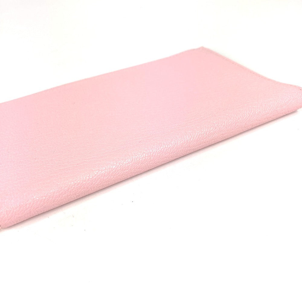HERMES Bifold Agenda Vision Planner Stationery Case/Cover, Chevre, Unisex, Rose Sakura, Pink