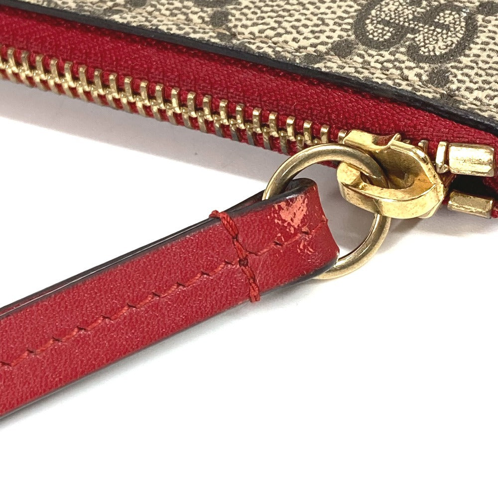 GUCCI 506280 GG Supreme Dog BOSCO Appliqué Pouch/Clutch Bag in GG Supreme Canvas, Unisex, Beige