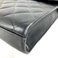 CHANEL A02794 Vintage CC Logo Coco Mark Matelasse Quilted Briefcase Handbag Tote Bag Document Bag Business Bag Caviar Leather Women's Black