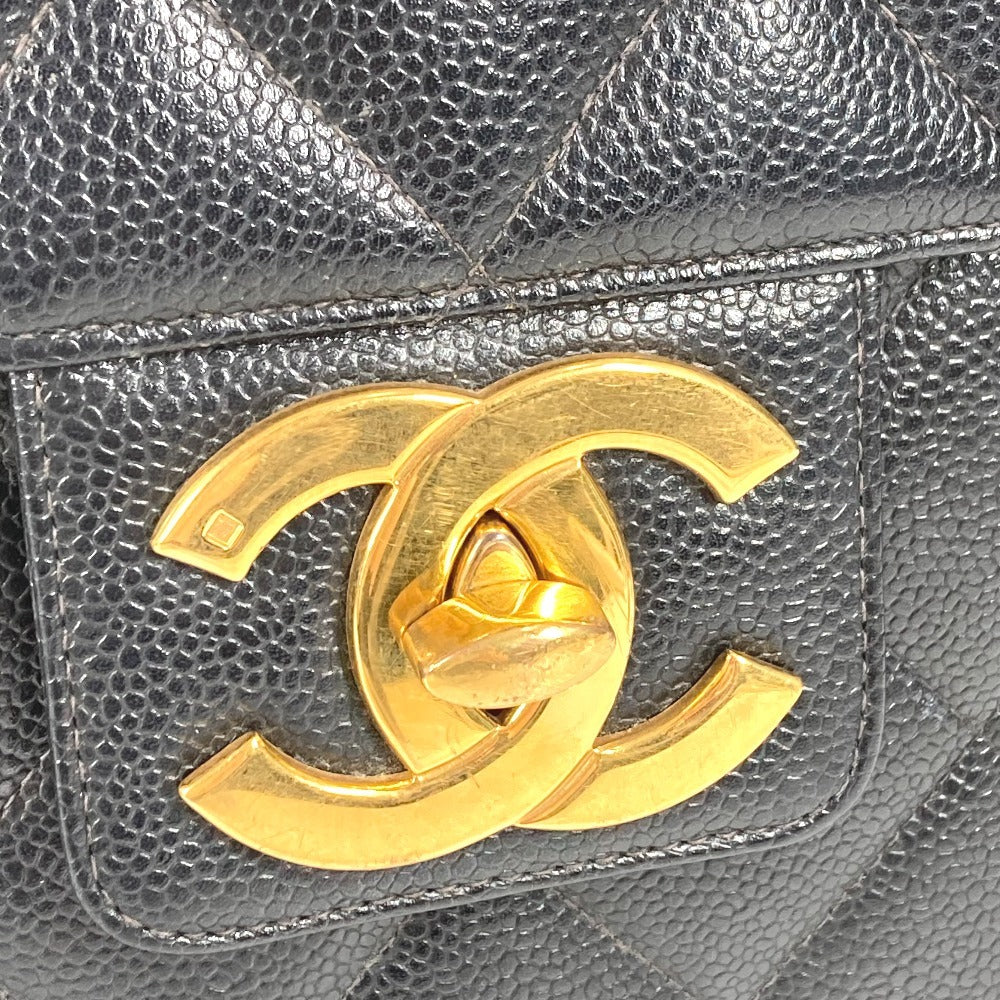 CHANEL A02794 Vintage CC Logo Coco Mark Matelasse Quilted Briefcase Handbag Tote Bag Document Bag Business Bag Caviar Leather Women's Black