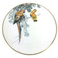 HERMES Dinner Plate, Equatorial Sketch, 27cm, Bird Design, Ceramic, Women's, White