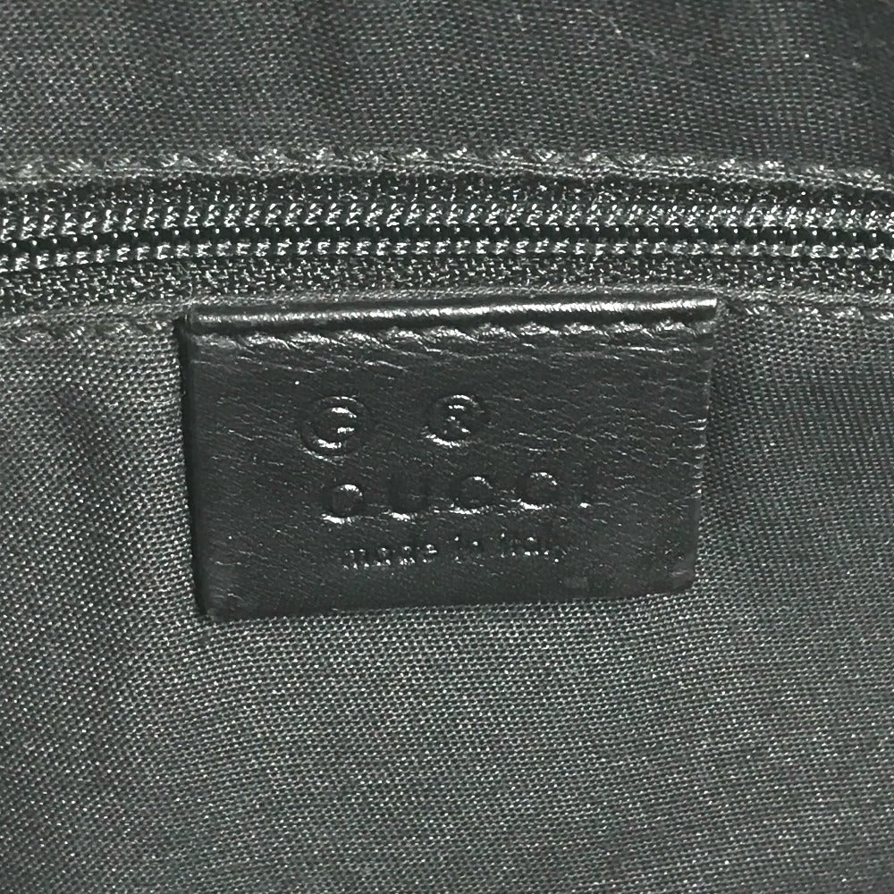 GUCCI 419775 Guccissima GG Logo Clutch Bag/Pouch with Handle/Second Bag/Shimmer Leather/Unisex Black