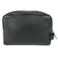 GUCCI 419775 Guccissima GG Logo Clutch Bag/Pouch with Handle/Second Bag/Shimmer Leather/Unisex Black