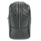 GUCCI 419775 Guccissima GG Logo Clutch Bag/Pouch with Handle/Second Bag/Shimmer Leather/Unisex Black