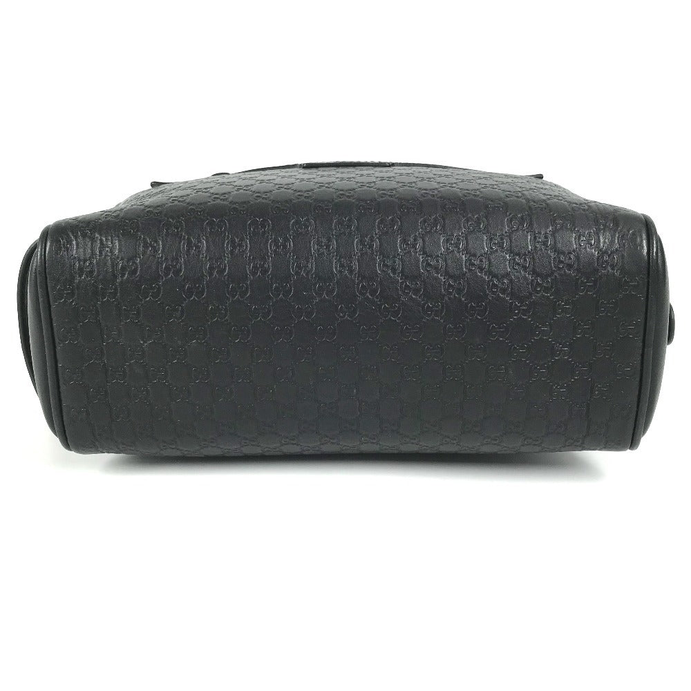 GUCCI 419775 Guccissima GG Logo Clutch Bag/Pouch with Handle/Second Bag/Shimmer Leather/Unisex Black