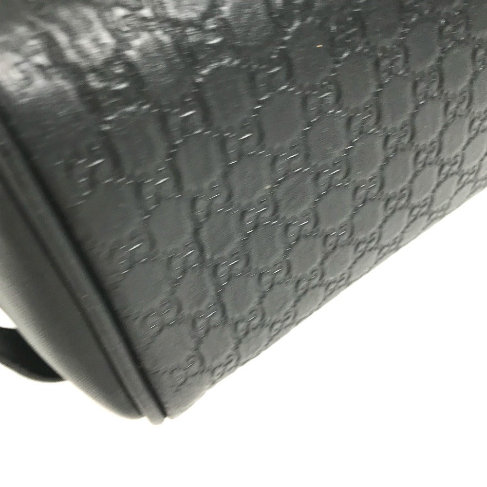 GUCCI 419775 Guccissima GG Logo Clutch Bag/Pouch with Handle/Second Bag/Shimmer Leather/Unisex Black