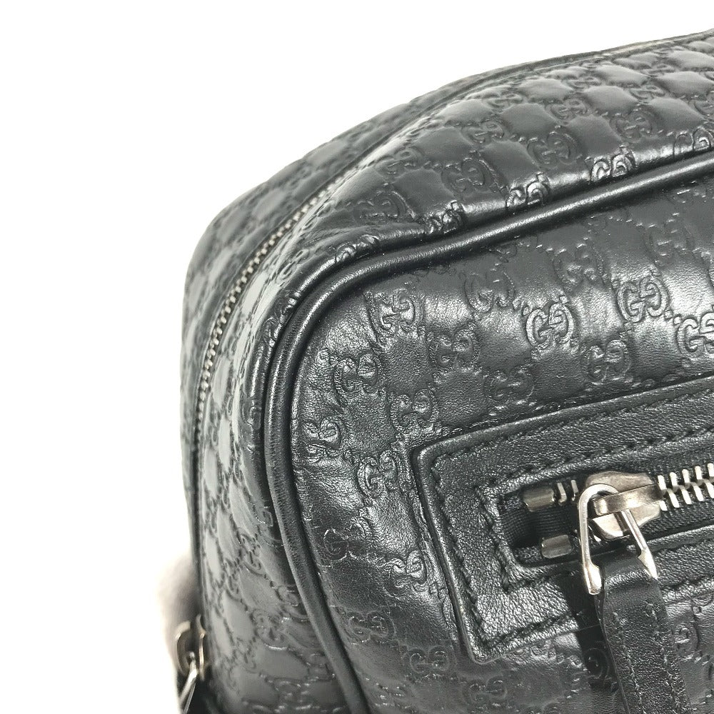 GUCCI 419775 Guccissima GG Logo Clutch Bag/Pouch with Handle/Second Bag/Shimmer Leather/Unisex Black