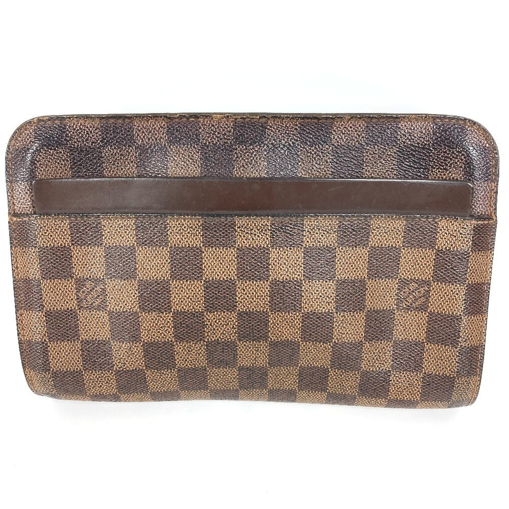 LOUIS VUITTON N51993 Damier Saint Louis Clutch Bag, Pouch with Strap, Second Bag, Damier Canvas, Unisex, Ebene, Brown