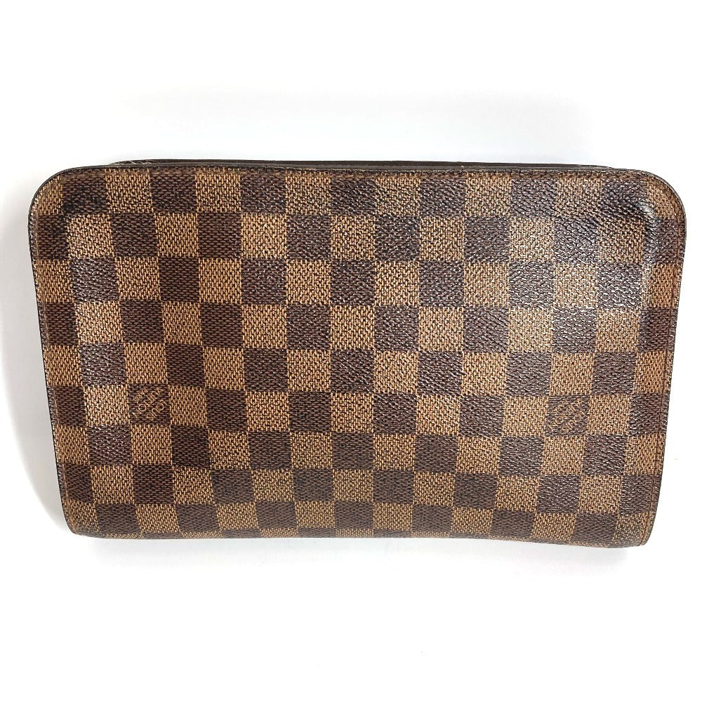 LOUIS VUITTON N51993 Damier Saint Louis Clutch Bag, Pouch with Strap, Second Bag, Damier Canvas, Unisex, Ebene, Brown