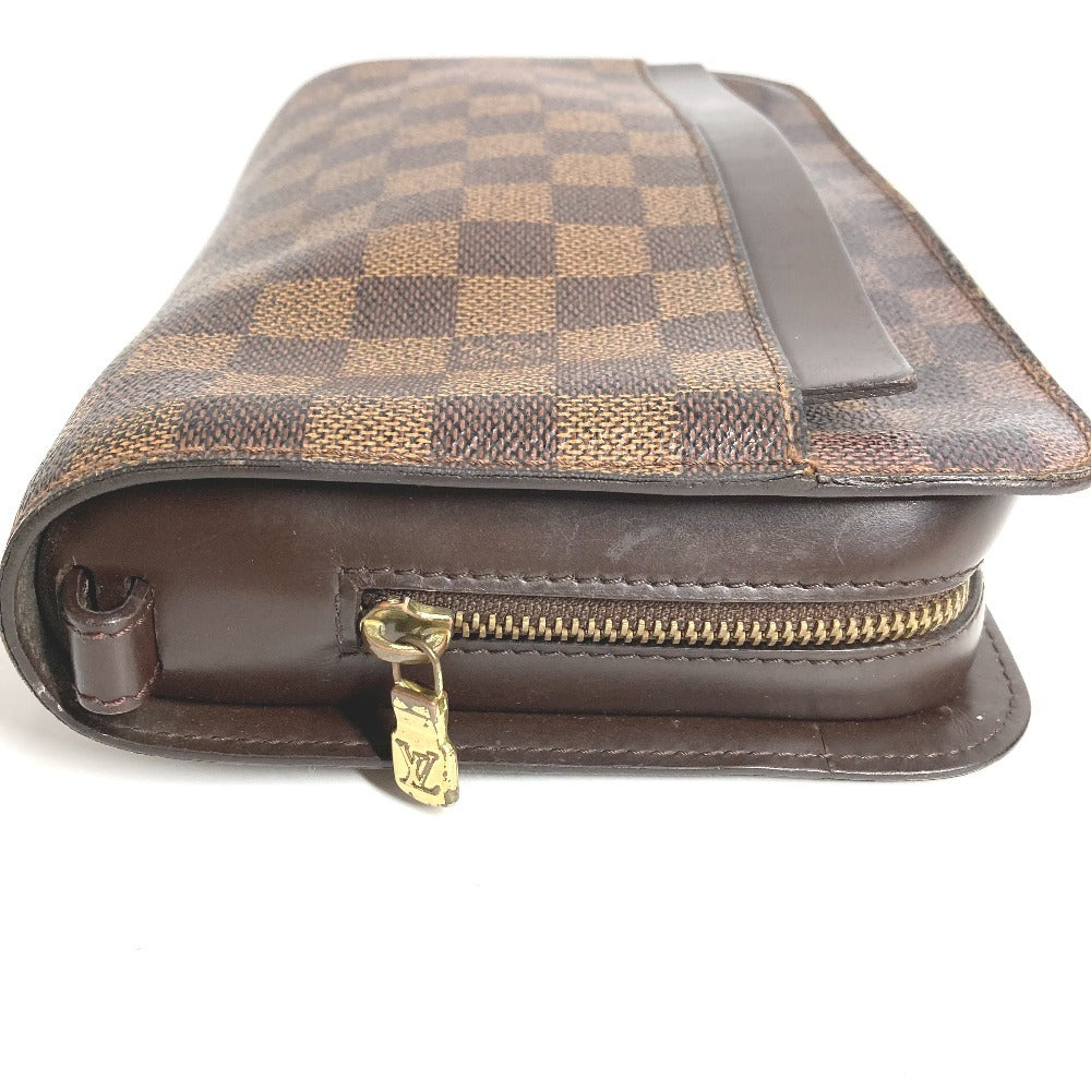 LOUIS VUITTON N51993 Damier Saint Louis Clutch Bag, Pouch with Strap, Second Bag, Damier Canvas, Unisex, Ebene, Brown