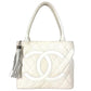 CHANEL CC Coco Mark Logo Quilted Matelasse Reissue Tote Bag with Fringe and Tassel, Shoulder Bag, 9618***, Leather/Canvas, Unisex, White
