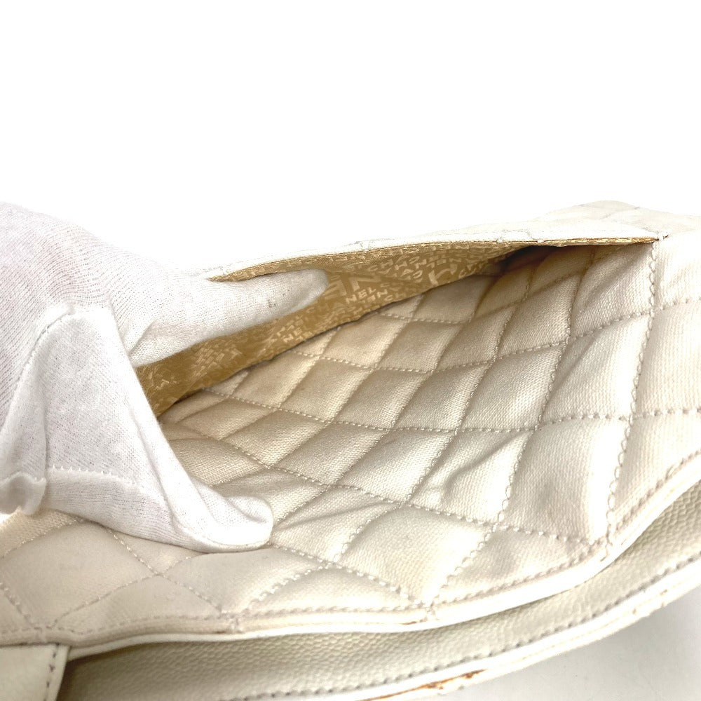 CHANEL CC Coco Mark Logo Quilted Matelasse Reissue Tote Bag with Fringe and Tassel, Shoulder Bag, 9618***, Leather/Canvas, Unisex, White